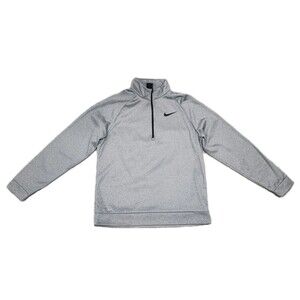 Nike Sweater Mens Large Gray Long Sleeve Pullover Golf 1/4 Zip Dri Fit